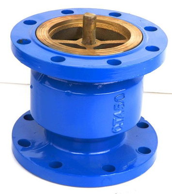 Ferro duttile verticale di HC41X del silenziatore silenzioso flangiato doppio PN10 PN16 della valvola di ritenuta